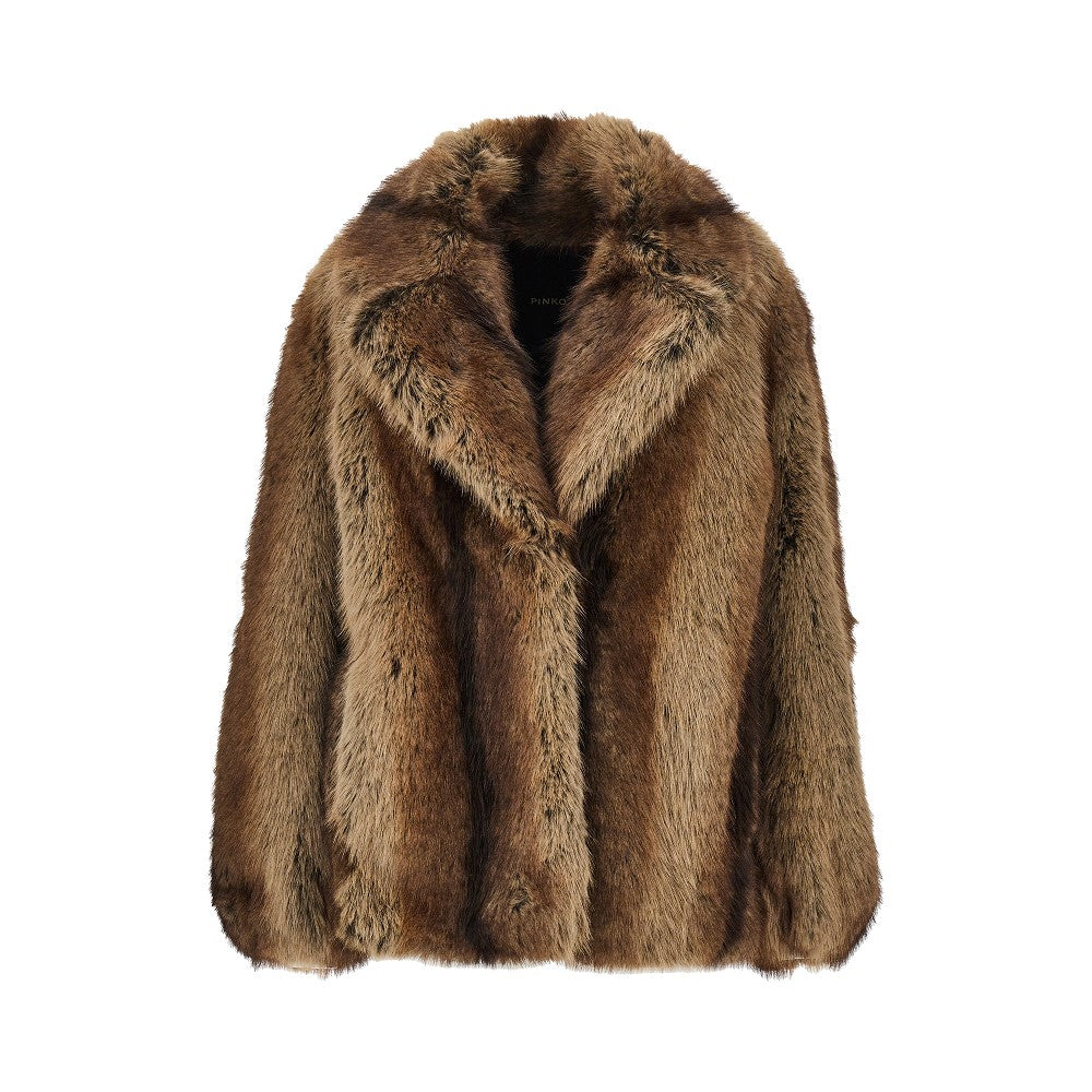 PINKO Faux fur overszed jacket
