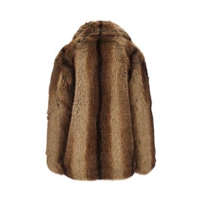 PINKO Faux fur overszed jacket