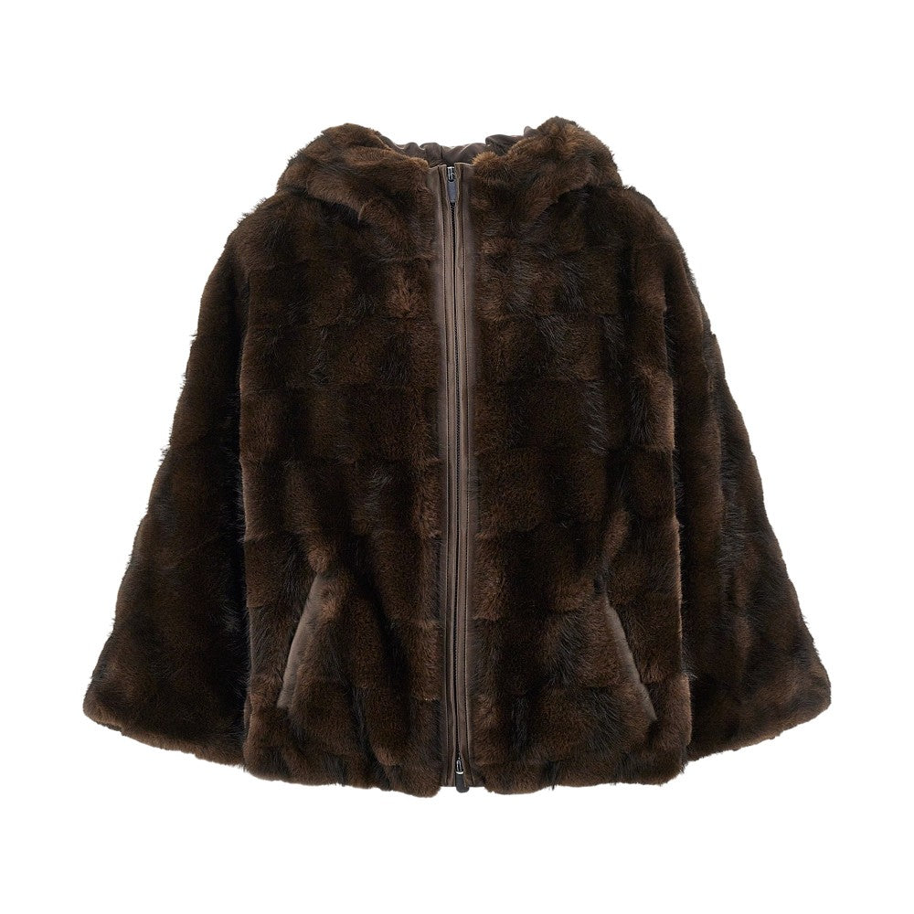 PINKO Faux fur blouson jacket