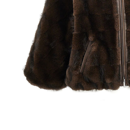 PINKO Faux fur blouson jacket