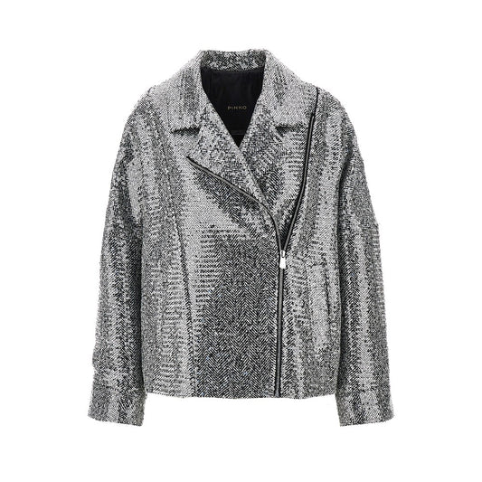 PINKO Sequinned chevron cloth jacket