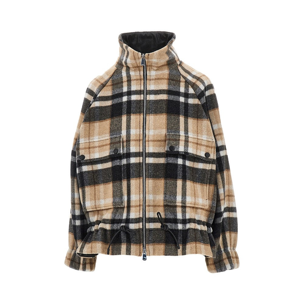 PINKO Wool-blend caban with Check motif
