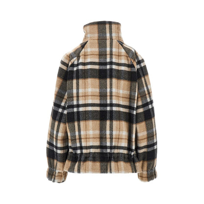 PINKO Wool-blend caban with Check motif