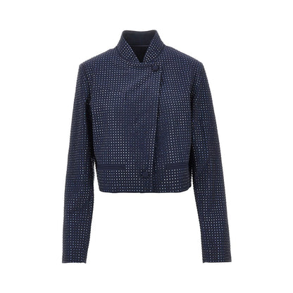 PINKO Strass-embellished cropped jacket