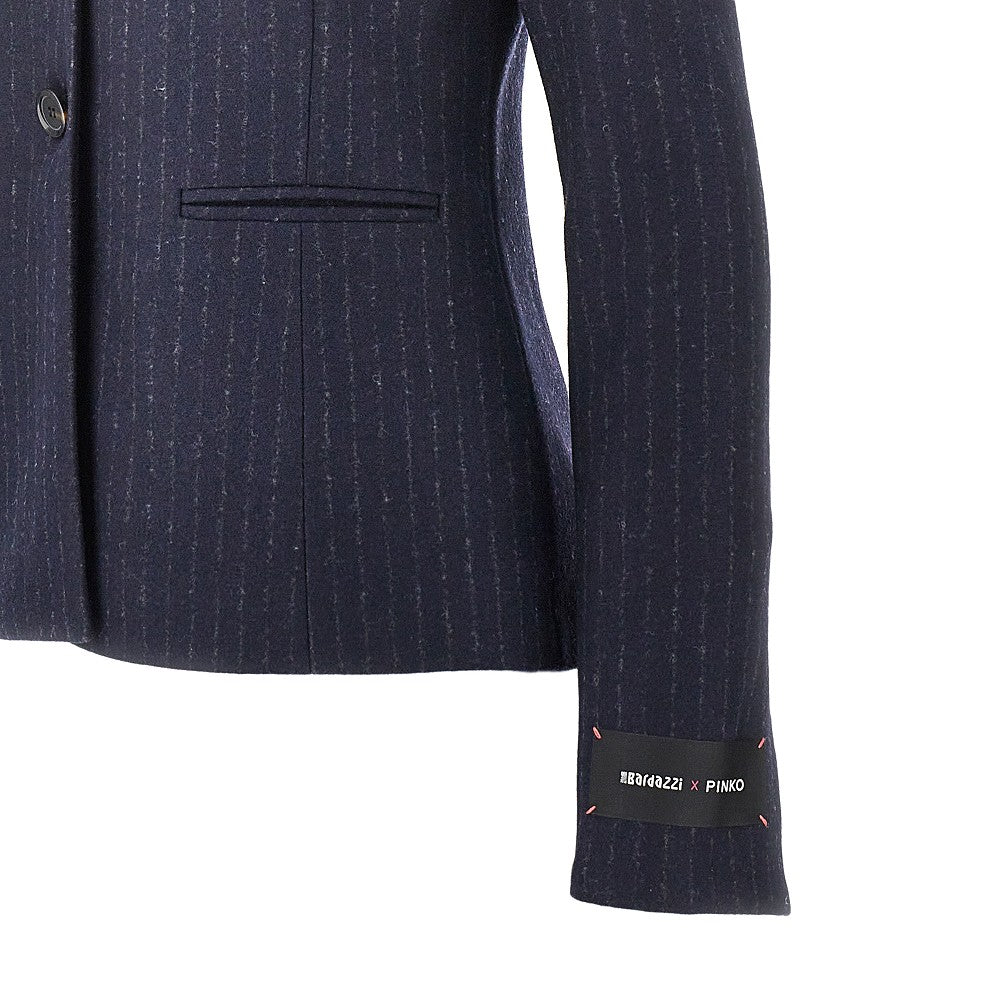PINKO Pinstriped flannel single-breasted jacket