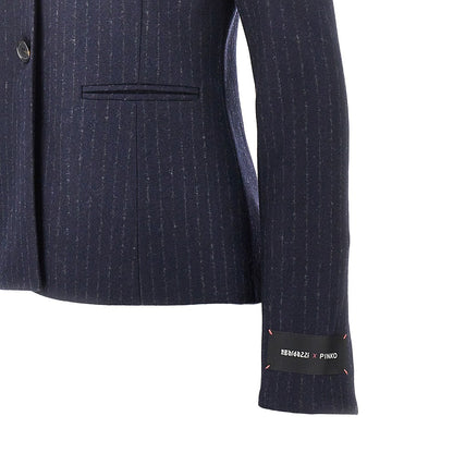 PINKO Pinstriped flannel single-breasted jacket