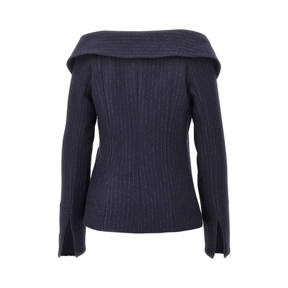 PINKO Pinstriped flannel single-breasted jacket