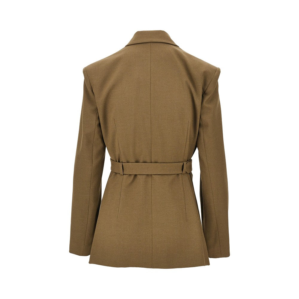 PINKO Gabardine jacket with belt