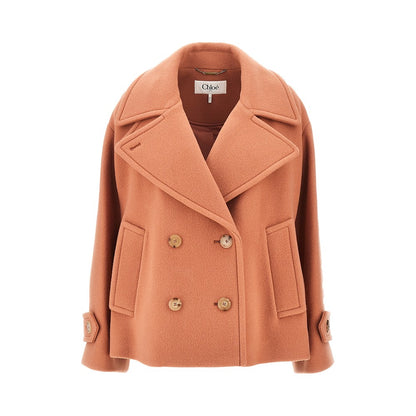 Chloé Oversized double-breasted wool peacoat