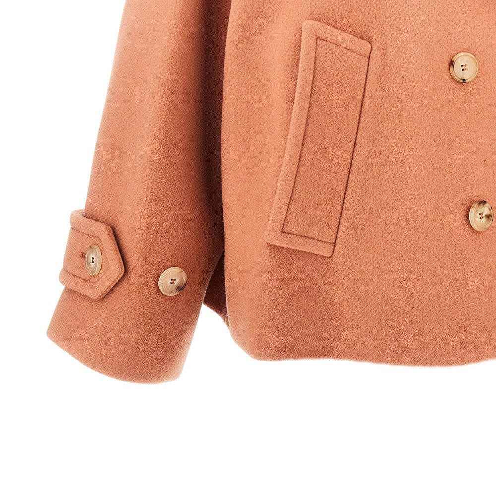 Chloé Oversized double-breasted wool peacoat