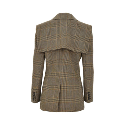 Chloé Prince of Wales jacket with cape detail