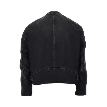 GUCCI Denim jacket with Web ribbon