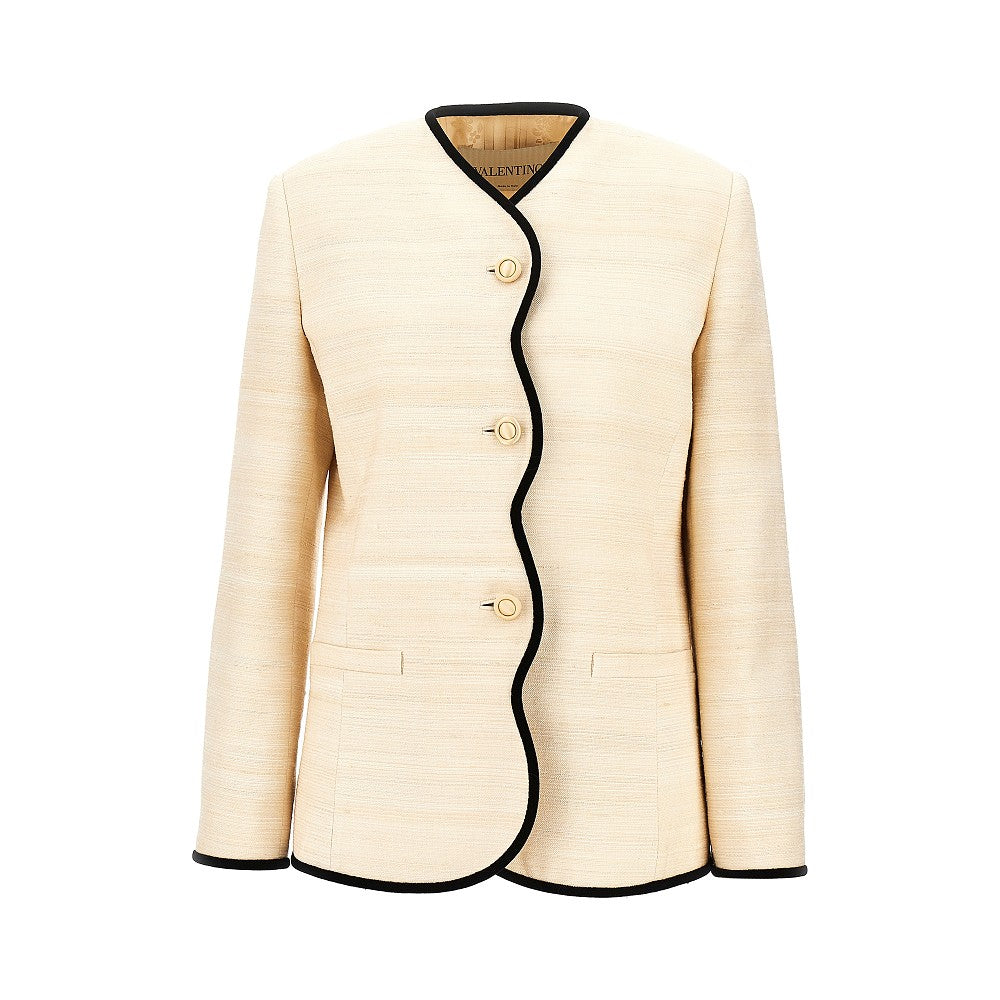 VALENTINO Silk Linen Canvas jacket