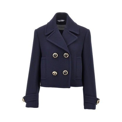 BALENCIAGA Textured wool cropped jacket