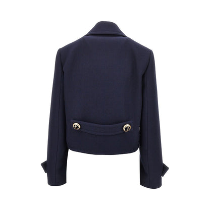 BALENCIAGA Textured wool cropped jacket