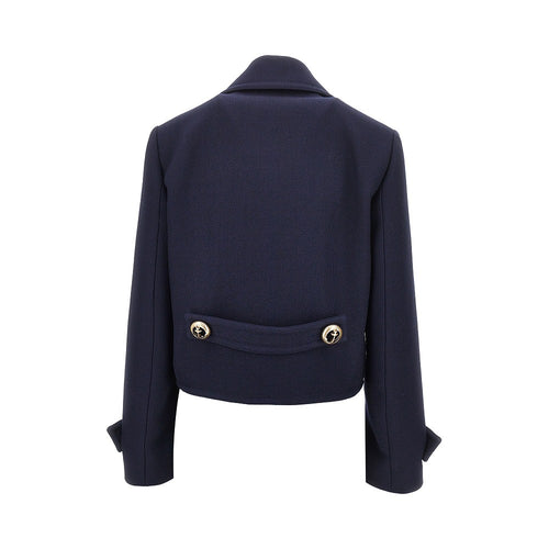 BALENCIAGA Textured wool cropped jacket