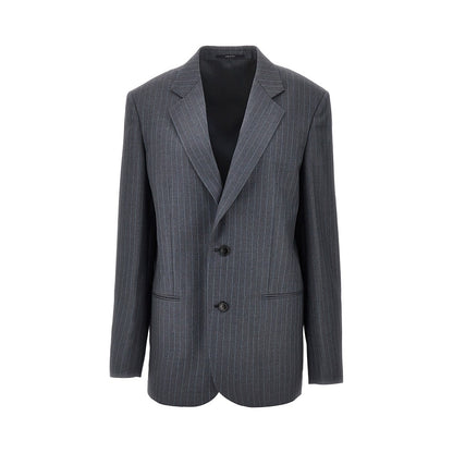 GUCCI Pinstriped wool oversized jacket