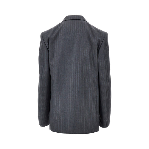 GUCCI Pinstriped wool oversized jacket