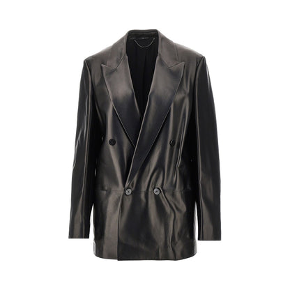 Gucci Nappa leather double-breasted jacket