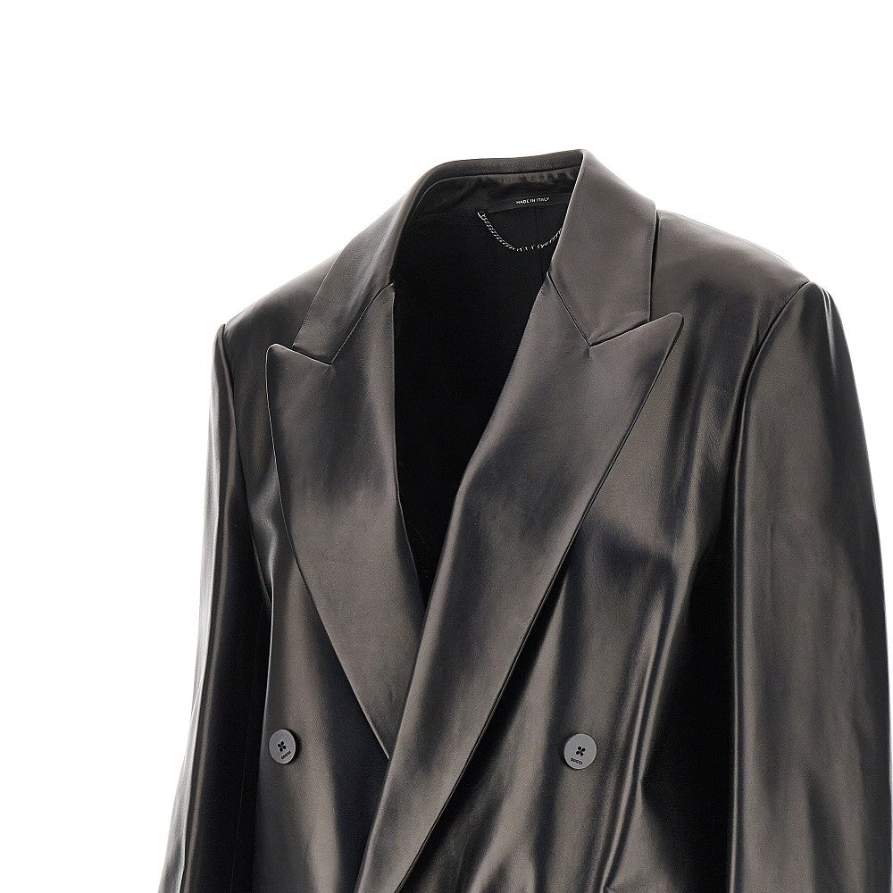 Gucci Nappa leather double-breasted jacket