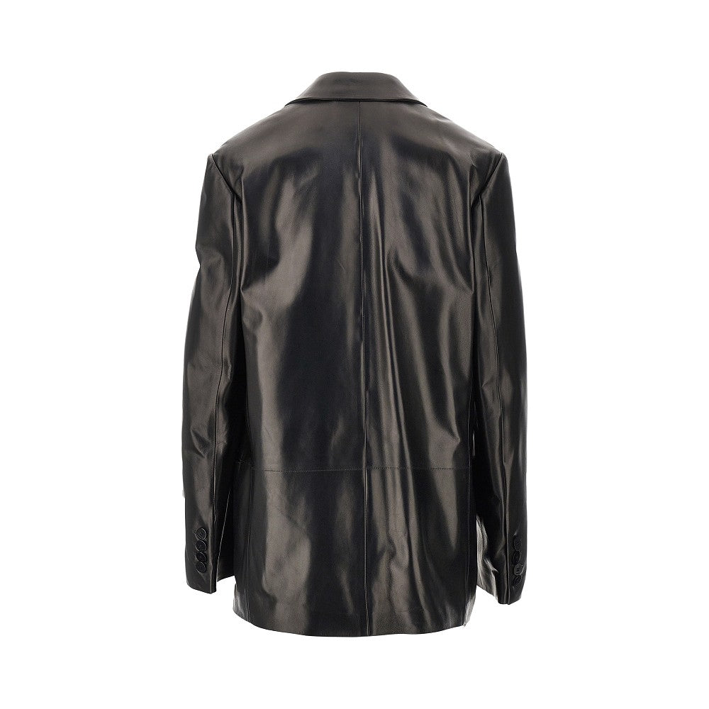 Gucci Nappa leather double-breasted jacket