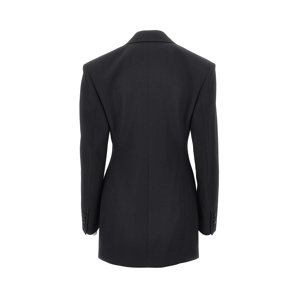 Saint Laurent Grain de poudre single-breasted tuxedo jacket