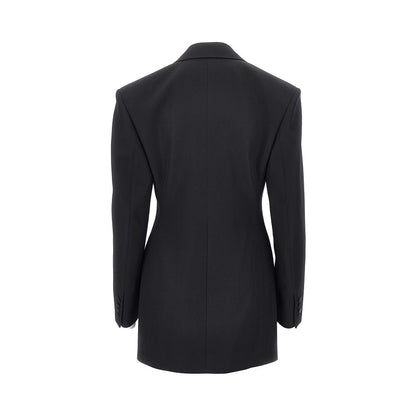 Saint Laurent Grain de poudre single-breasted tuxedo jacket