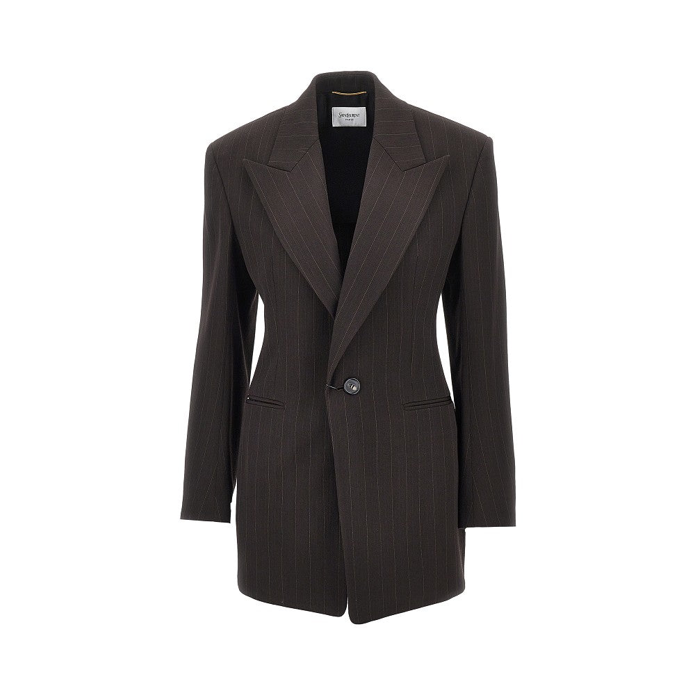Saint Laurent Pinstriped wool single-breasted jacket