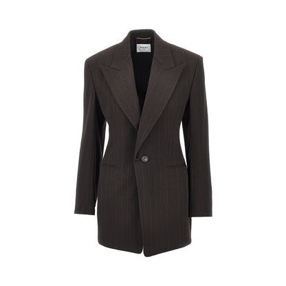 Saint Laurent Pinstriped wool single-breasted jacket