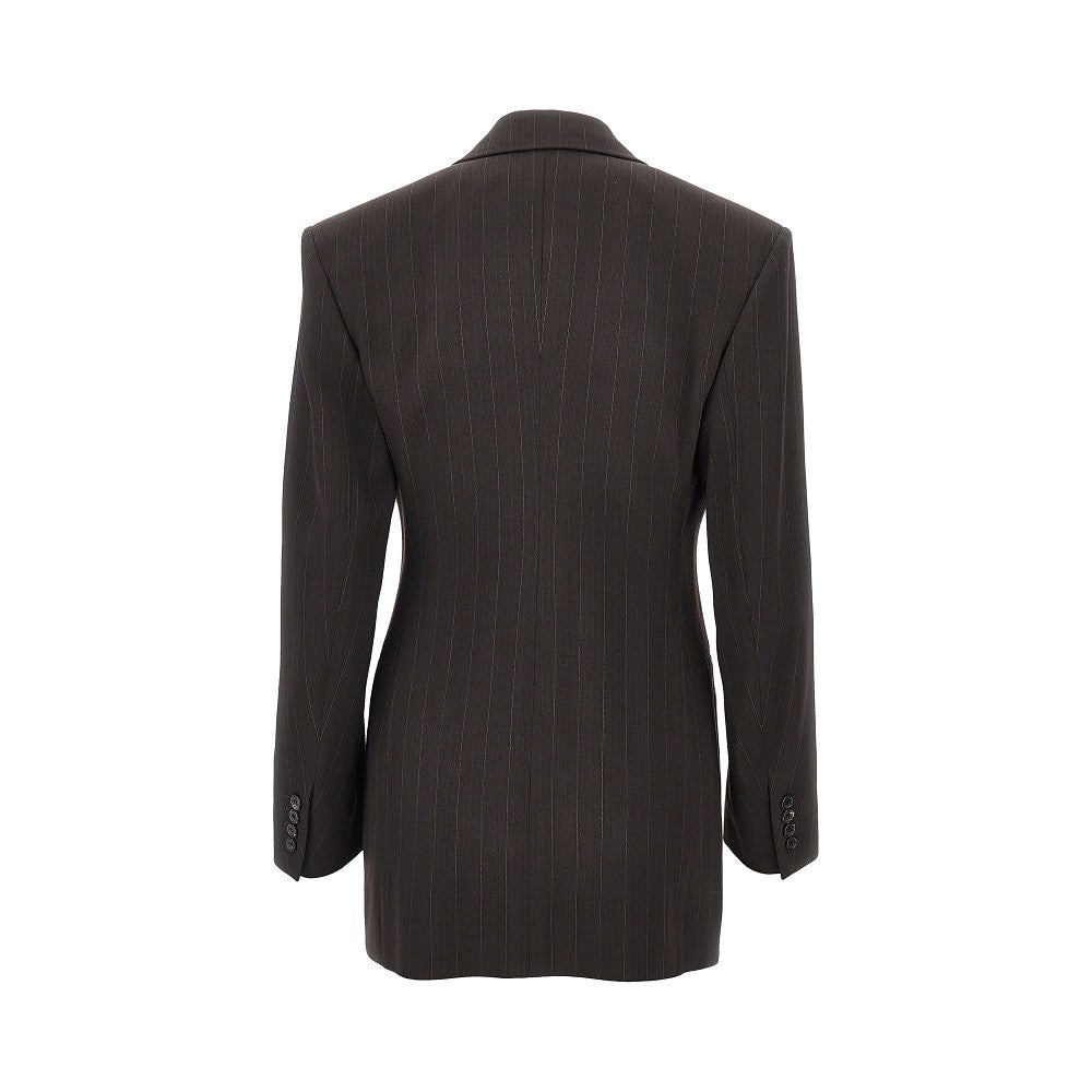 Saint Laurent Pinstriped wool single-breasted jacket