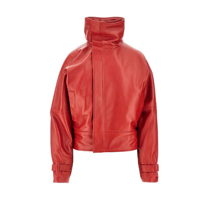 Balenciaga Rounded shoulders leather jacket