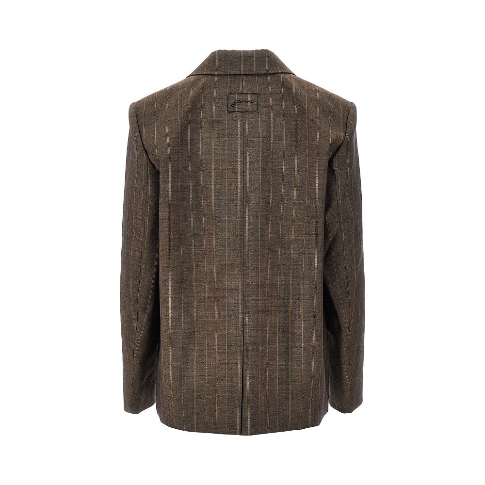 Ganni Wool jacket with pinstriped motif