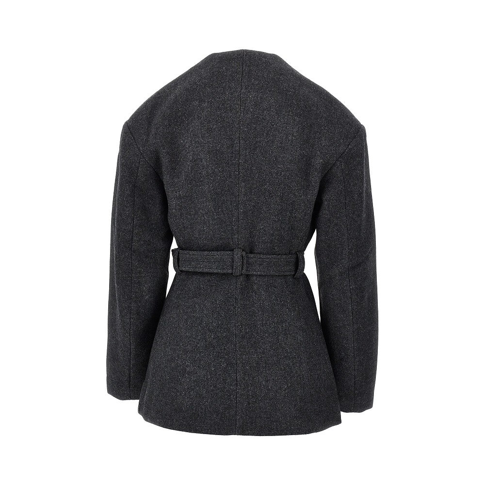 Ganni Wool-blend jacket with belt