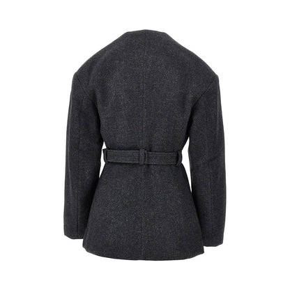Ganni Wool-blend jacket with belt