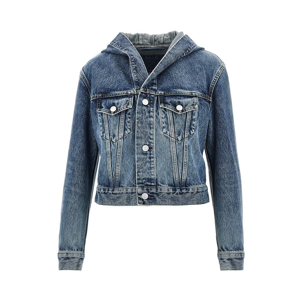 ALAIA Hooded denim jacket