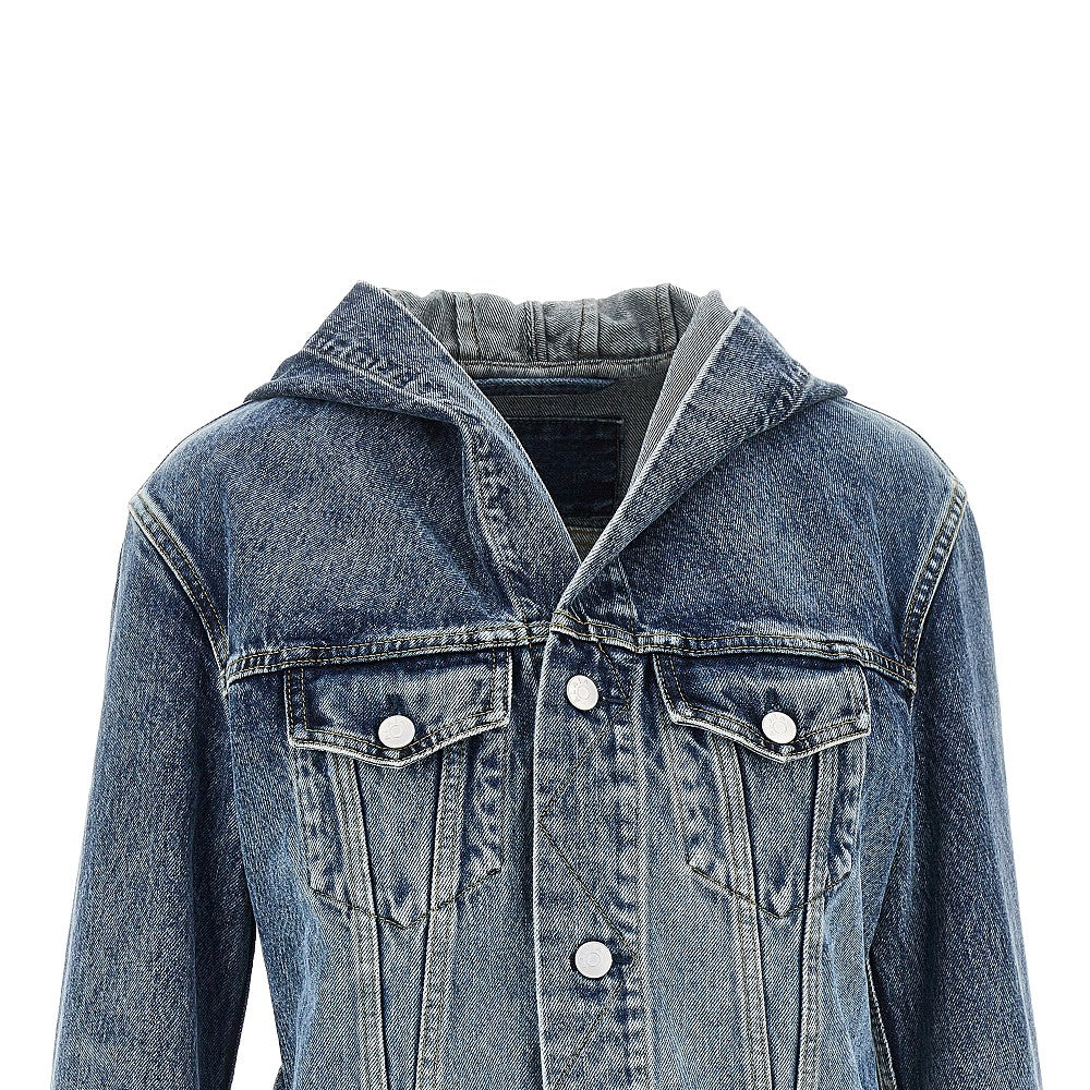 ALAIA Hooded denim jacket