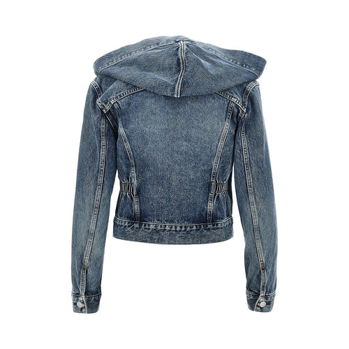 ALAIA Hooded denim jacket