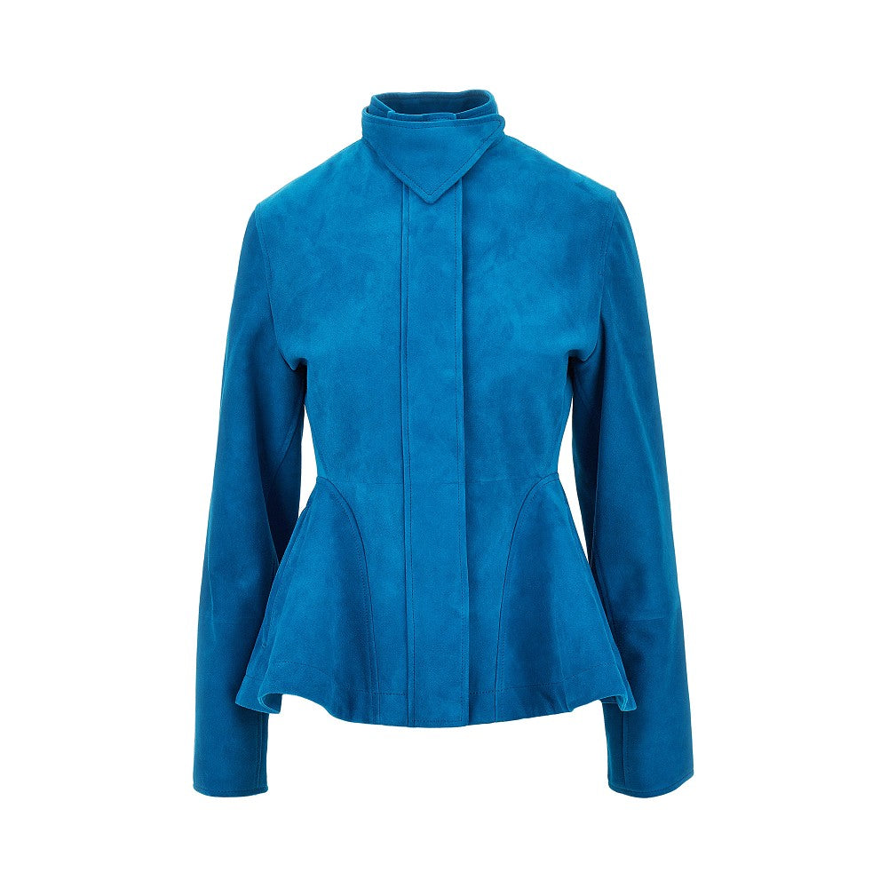 ALAIA Suede leather Peplum jacket