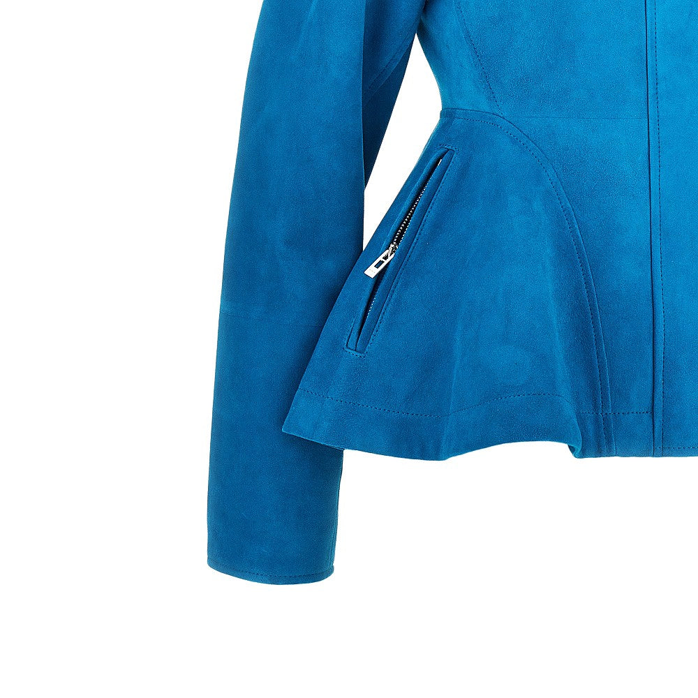 ALAIA Suede leather Peplum jacket