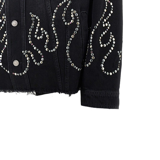 Amiri Studded Flames denim jacket