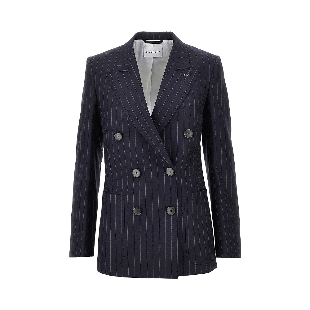 GIVENCHY Pin-striped wool double-breasted jacket