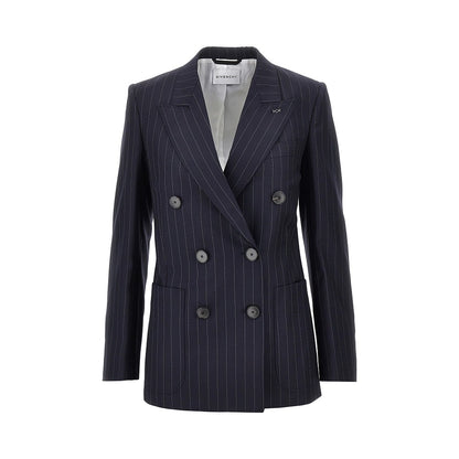 GIVENCHY Pin-striped wool double-breasted jacket