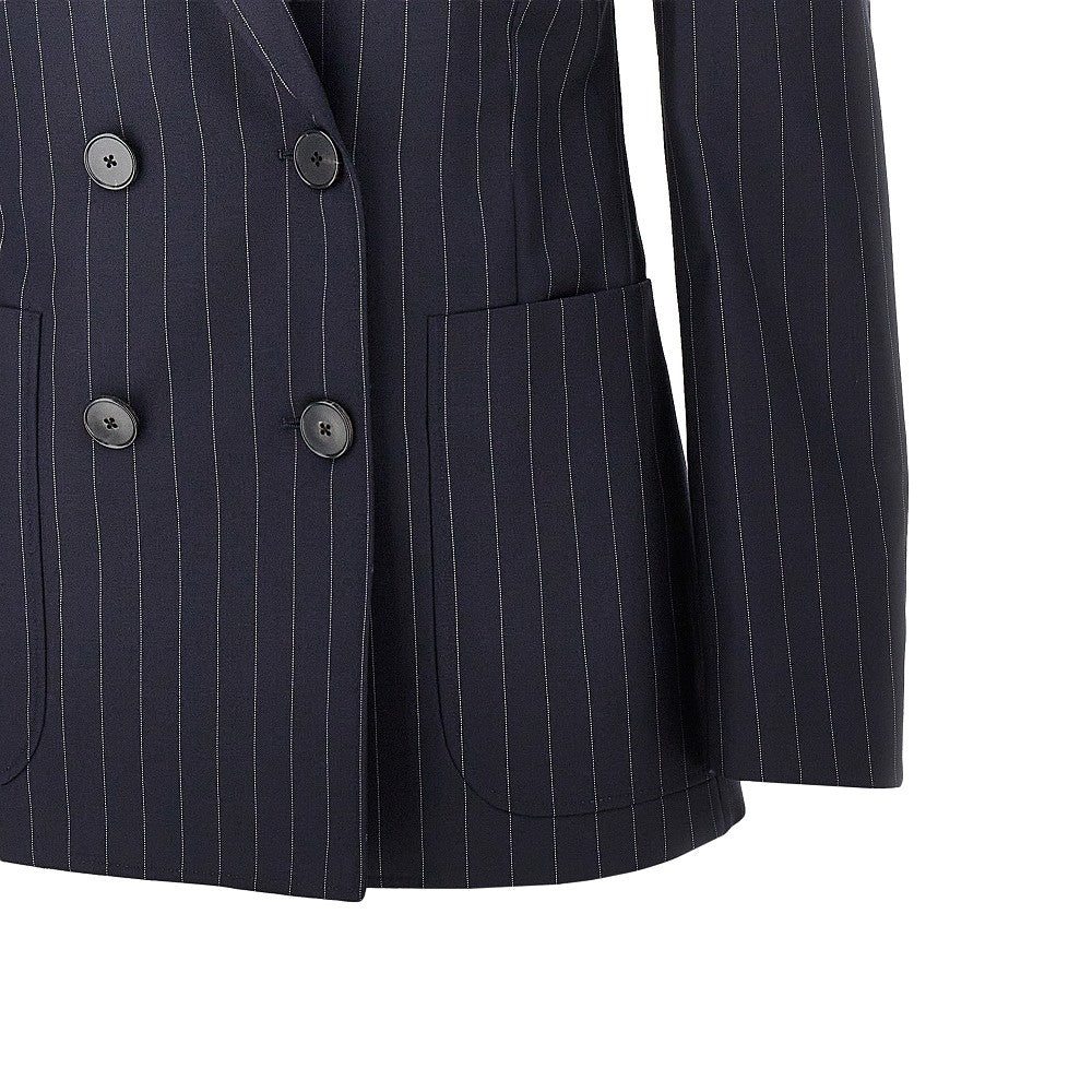 GIVENCHY Pin-striped wool double-breasted jacket