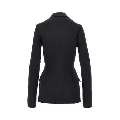 DOLCE&GABBANA Stretch wool fitted double-breasted jacket