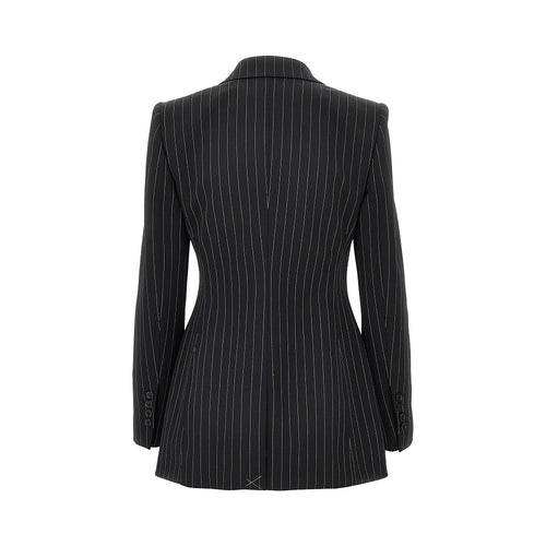 DOLCE&GABBANA Pinstriped wool double-breasted jacket