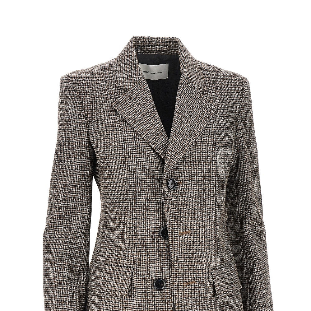 AMI Houndstooth single-breasted jacket