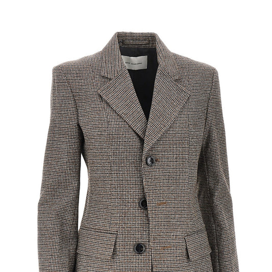 AMI Houndstooth single-breasted jacket