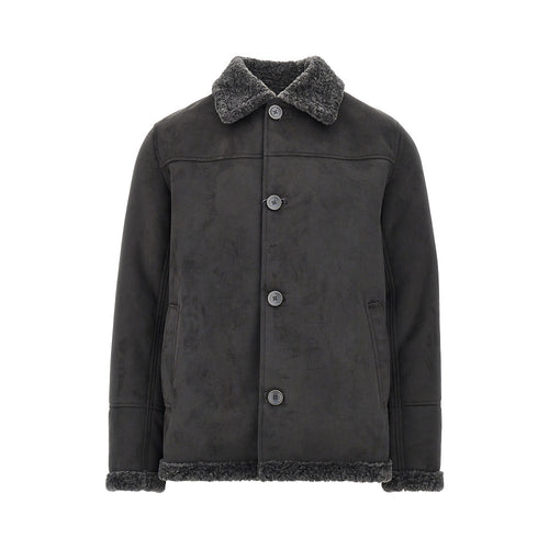 Herno Suede and shearling effect jacket