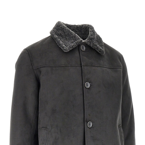 Herno Suede and shearling effect jacket