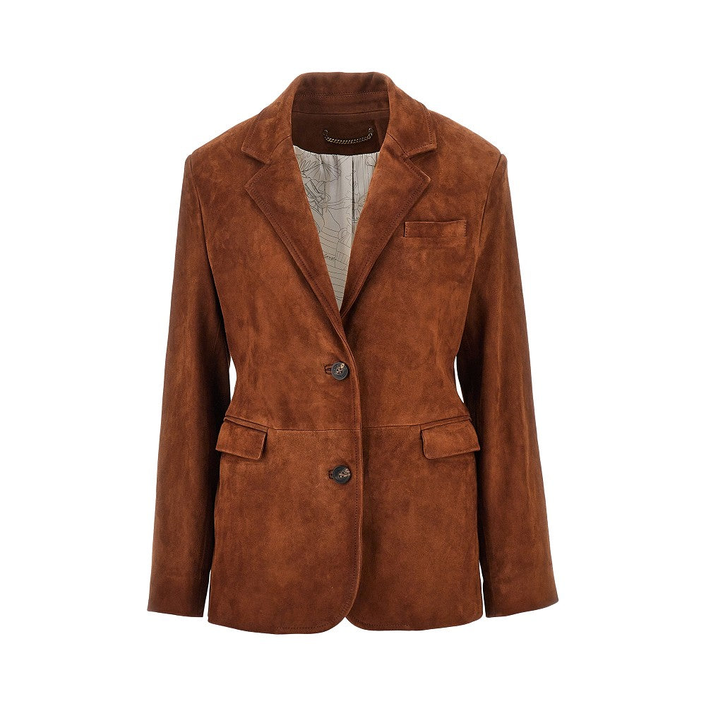 GOLDEN GOOSE Robyn' suede leather single-breasted jacket